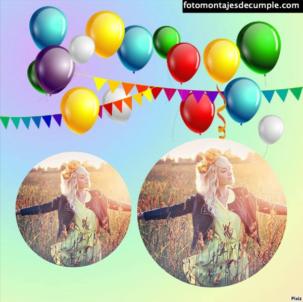 fotomontajes de cumpleaños con globos