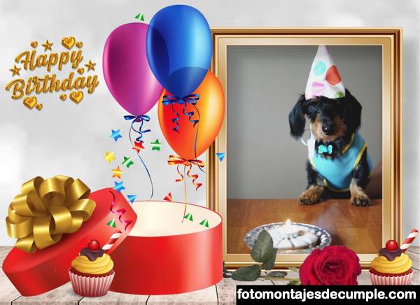 Fotomontajes de feliz cumpleaños con globos