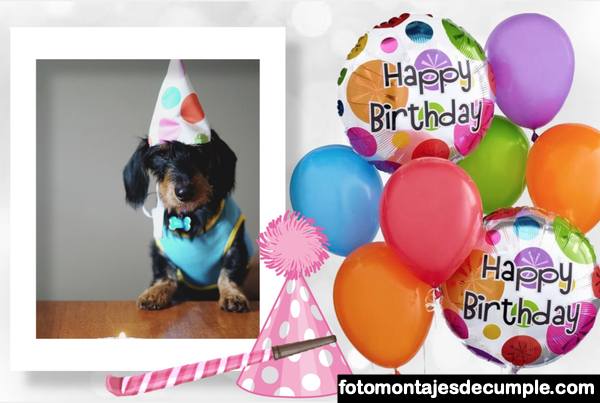 Fotomontajes de feliz cumpleaños con globos