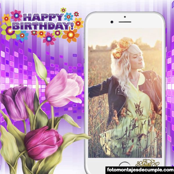 Fotomontajes de feliz cumpleaños para mujeres