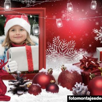 Fotomontajes navideños para decorar fotos