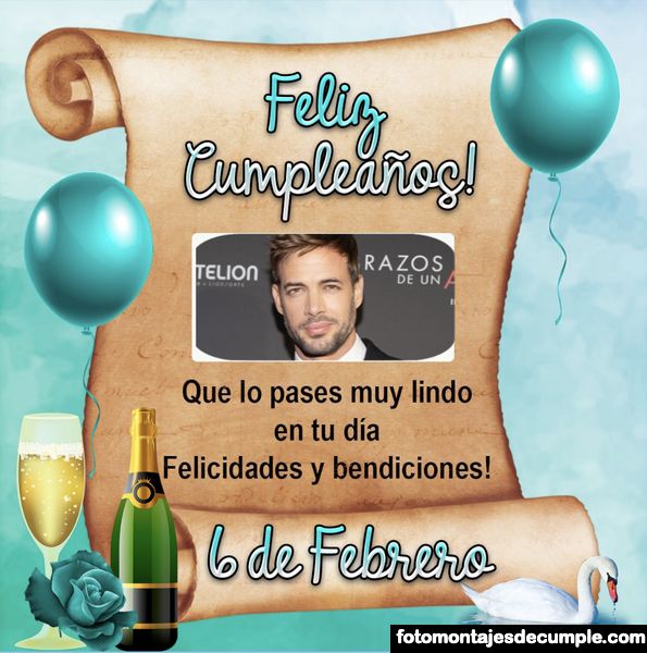 Fotomontaje de cumpleaños con foto con los dias de febrero