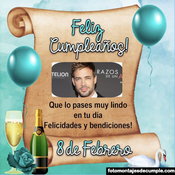 Fotomontaje de cumpleaños con foto con los dias de febrero