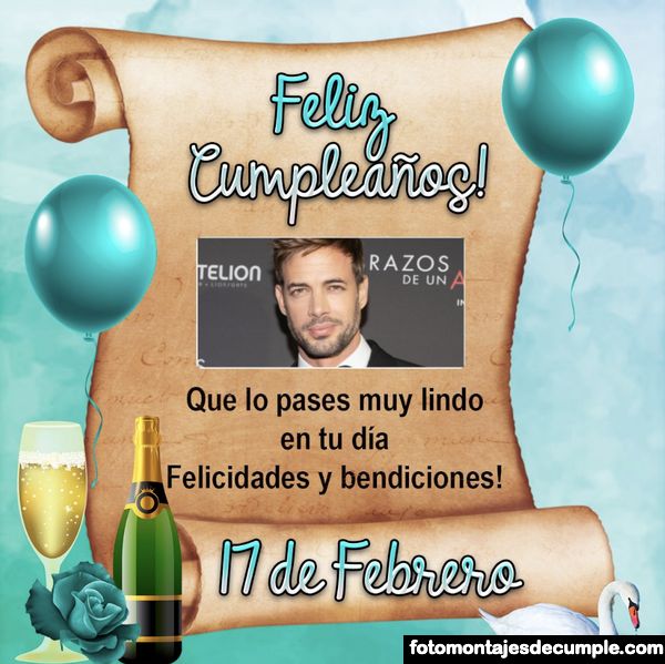 Fotomontaje de cumpleaños con foto con los dias de febrero