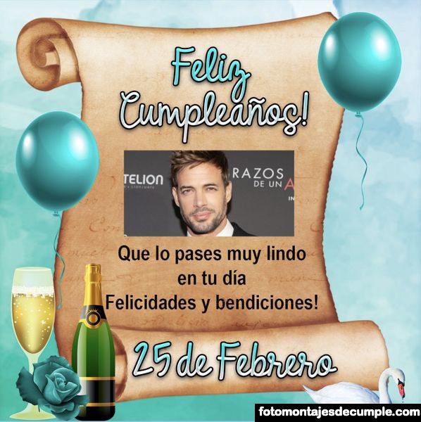 Fotomontaje de cumpleaños con foto con los dias de febrero