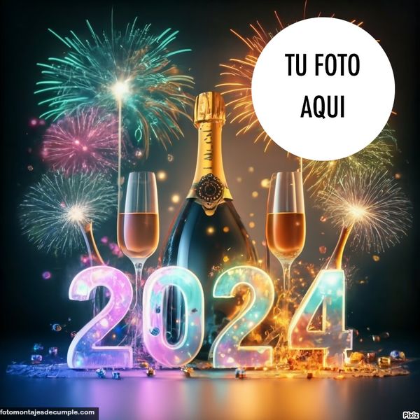 fotomontajes feliz aÃ±o nuevo 2024