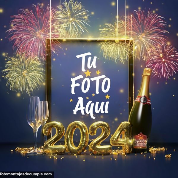 Fotomontajes marcos para fotos aÃ±o nuevo 2024