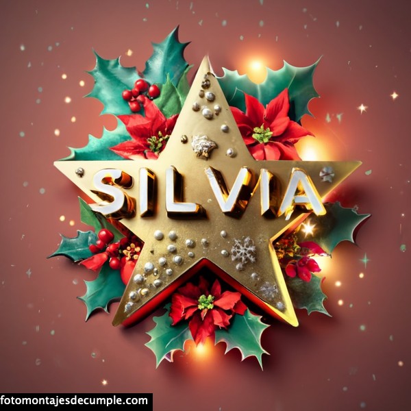 Imagenes estrellas navidad con nombre 3d silvia