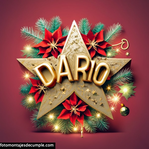 Imagenes estrellas navidad con nombre 3d dario