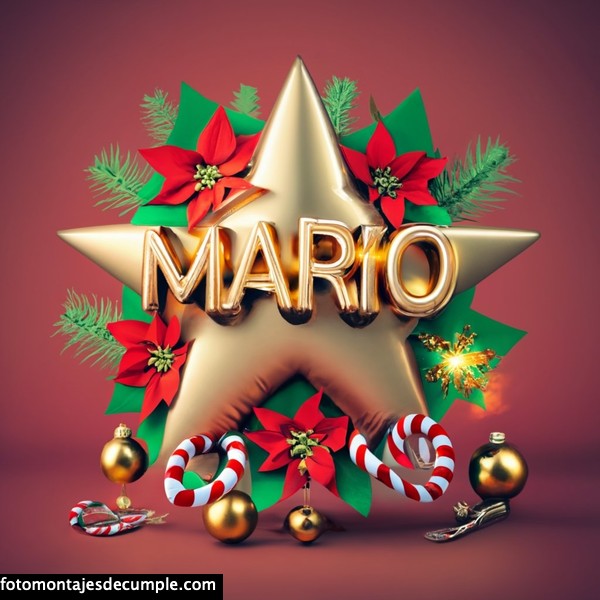 Imagenes estrellas navidad con nombre 3d mario