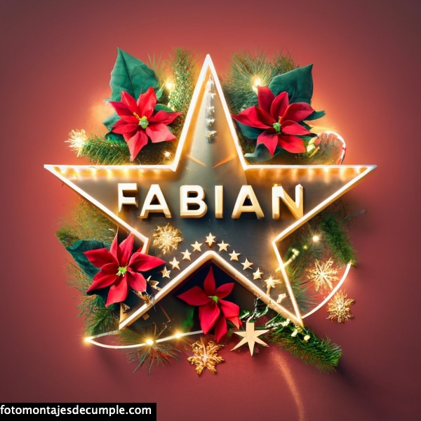 Imagenes estrellas navidad con nombre 3d fabian