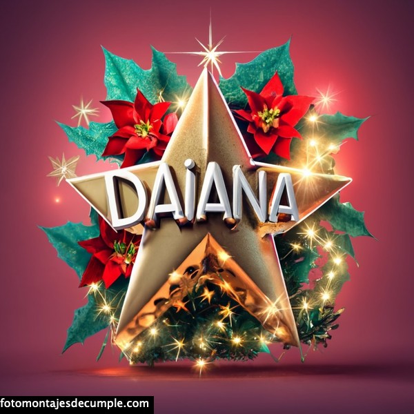 Imagenes estrellas navidad con nombre 3d daiana