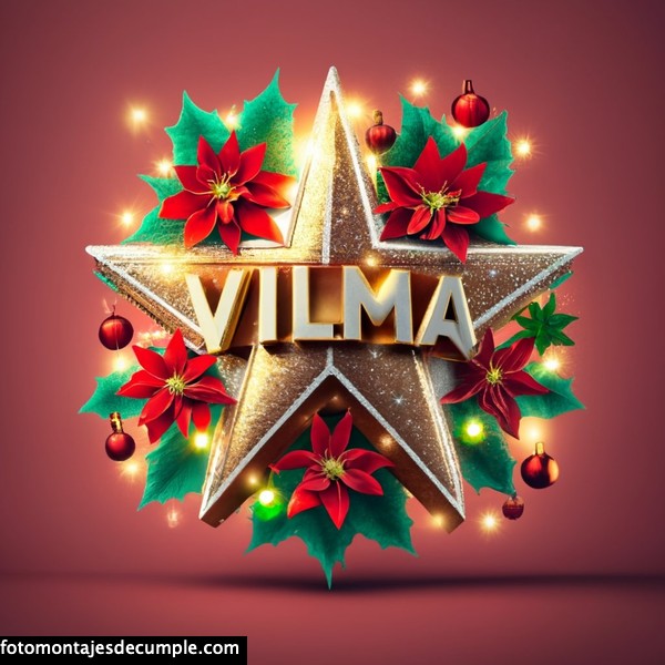 Imagenes estrellas navidad con nombre 3d vilma