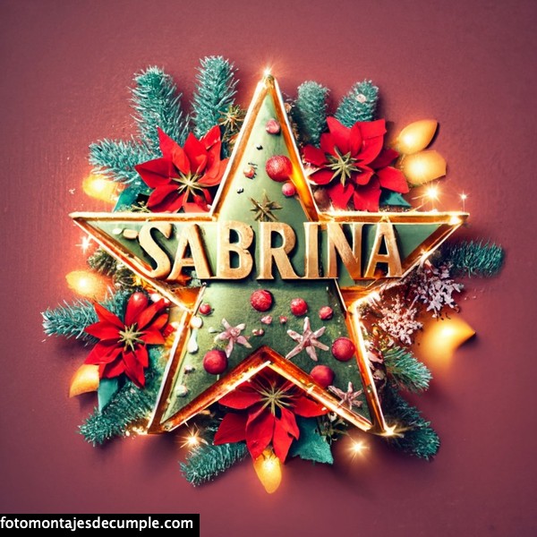 Imagenes estrellas navidad con nombre 3d sabrina