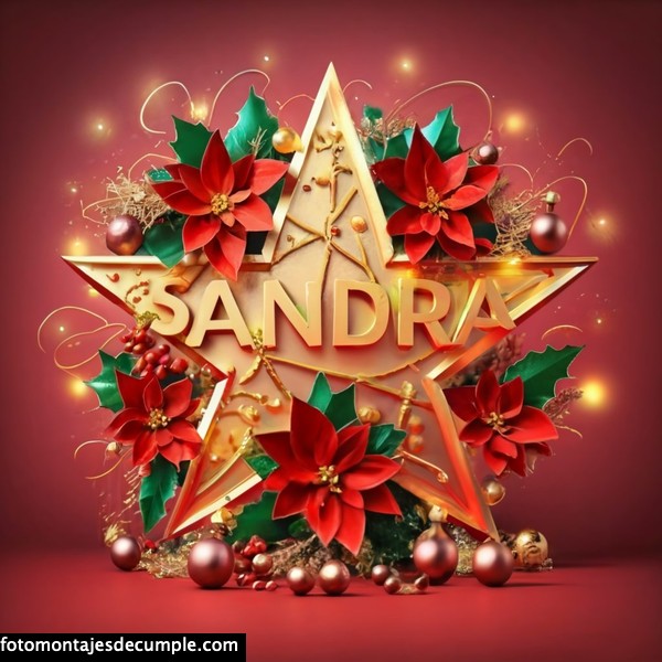 Imagenes estrellas navidad con nombre 3d sandra