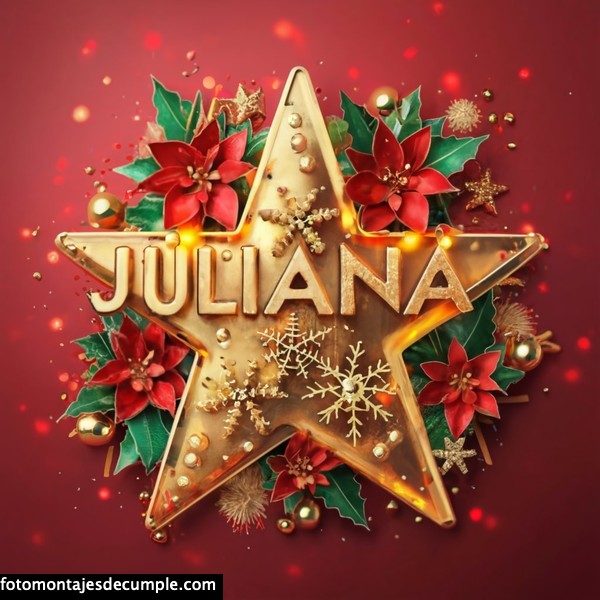 Imagenes estrellas navidad con nombre 3d juliana