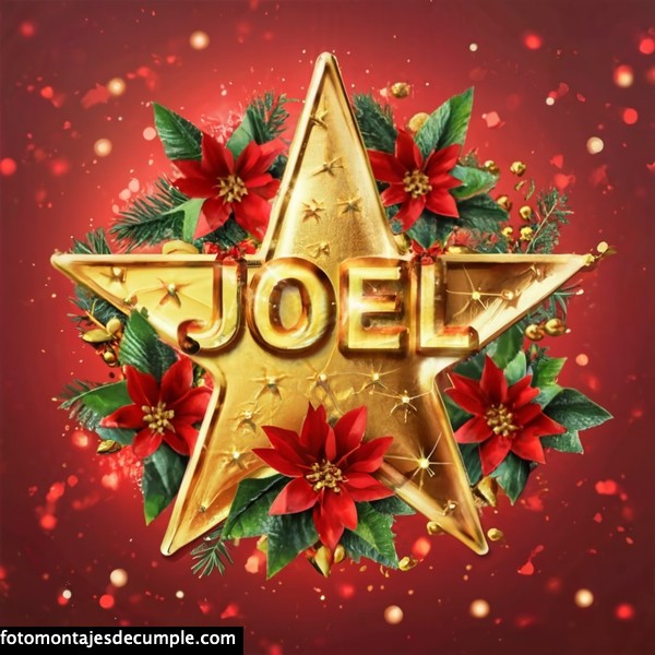 Imagenes estrellas navidad con nombre 3d joel