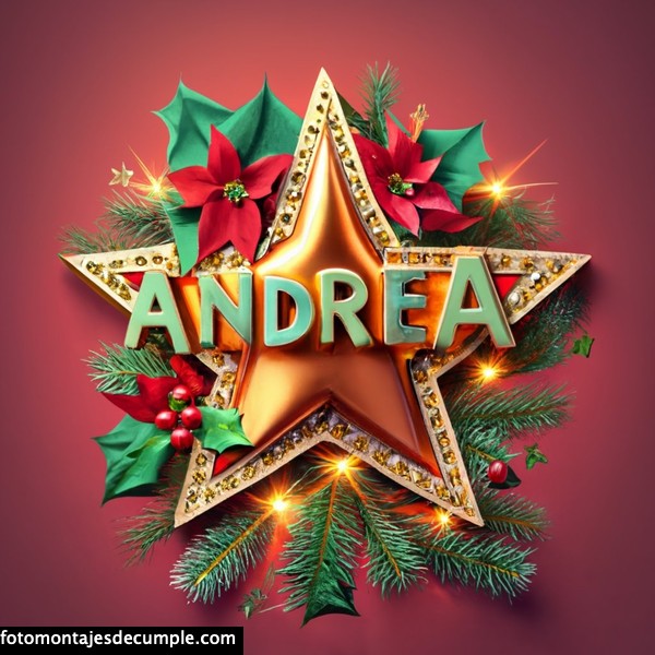 Imagenes estrellas navidad con nombre 3d andrea