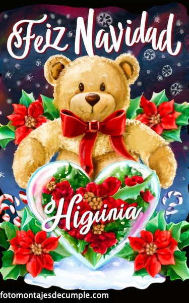 imagenes nombres 3d osito feliz navidad gratis higinia
