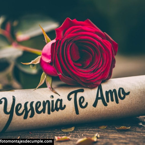 imagenes de te amo con rosa roja y nombre 3d yessenia