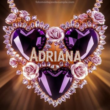 imagenes nombres corazon diamante adriana
