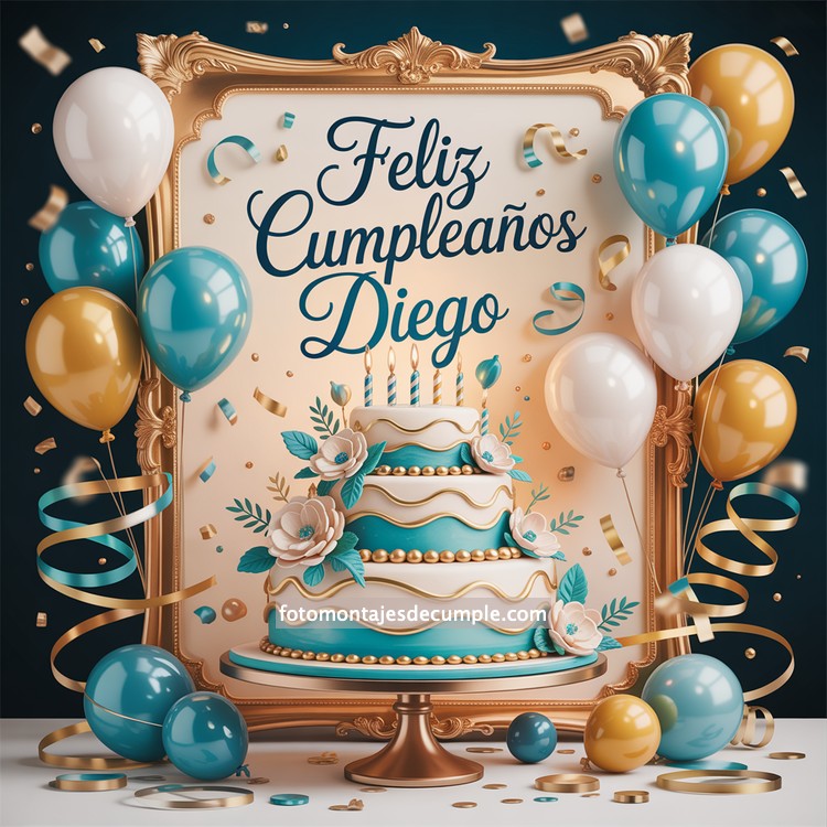 Nombres de hombre feliz cumpleaños en celeste 65 nombres hombre con pastel de cumpleaños y globos