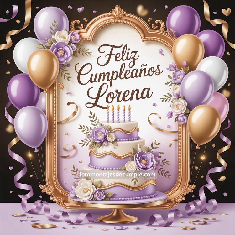 Nombres de mujer feliz cumpleaños en lila 69 nombres hombre con pastel de cumpleaños y globos