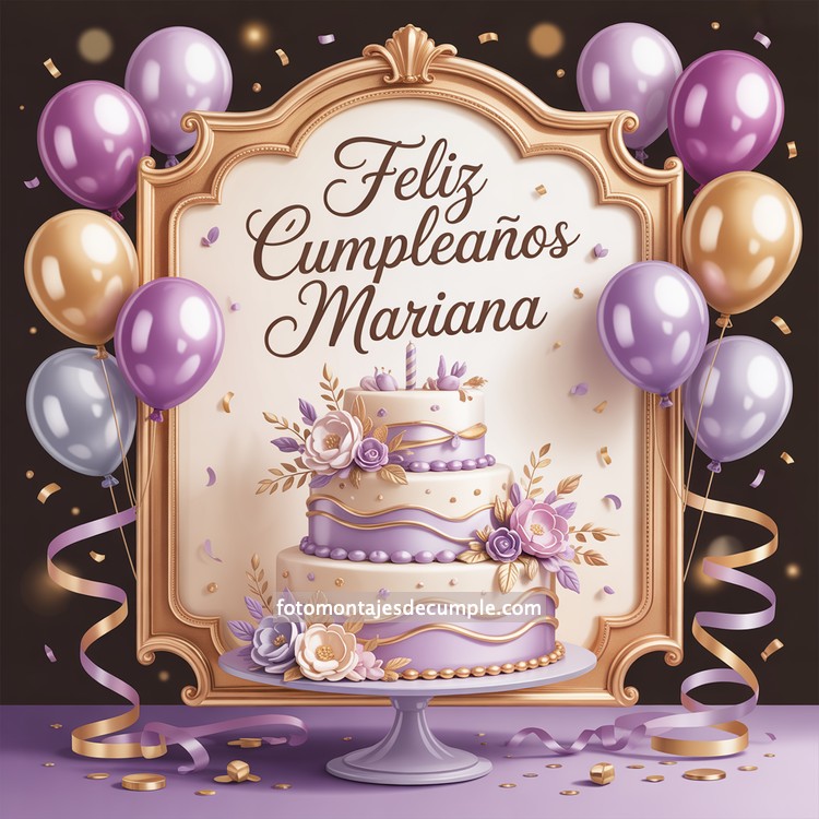 Nombres de mujer feliz cumpleaños en lila 55 nombres hombre con pastel de cumpleaños y globos
