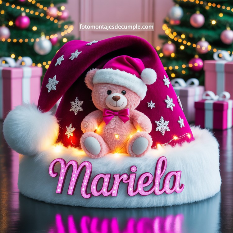 Nombres de mujer en gorro de Santa - Navidad 100 nombres personalizados en gorro santa claus