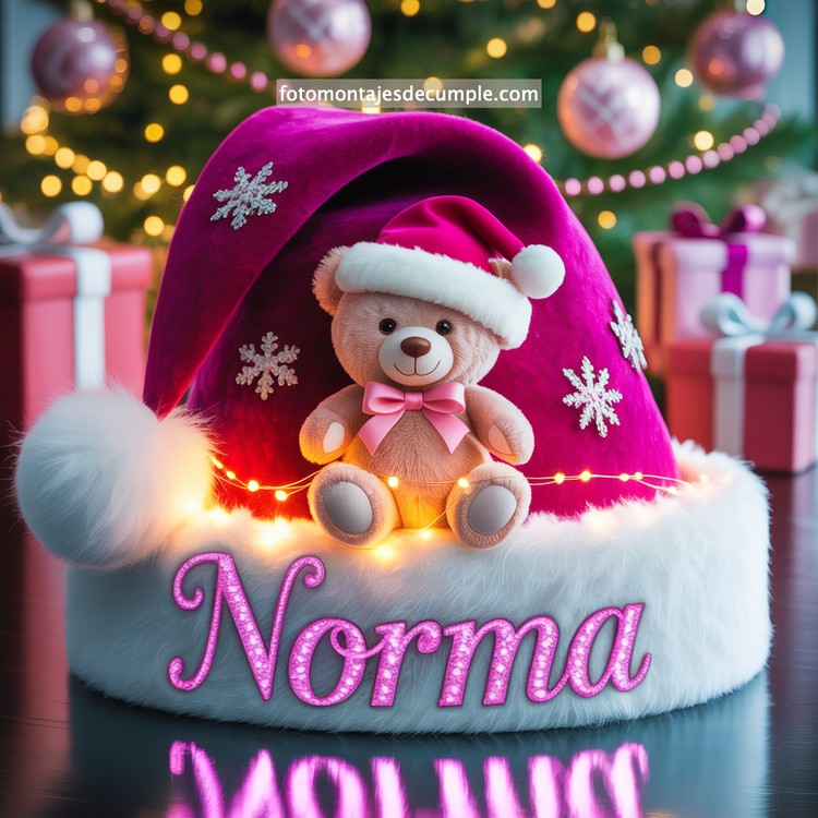 Nombres de mujer en gorro de Santa - Navidad 89 nombres personalizados en gorro santa claus