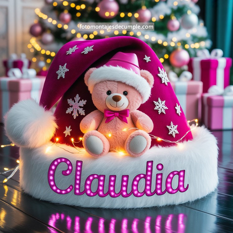 Nombres de mujer en gorro de Santa - Navidad 87 nombres personalizados en gorro santa claus