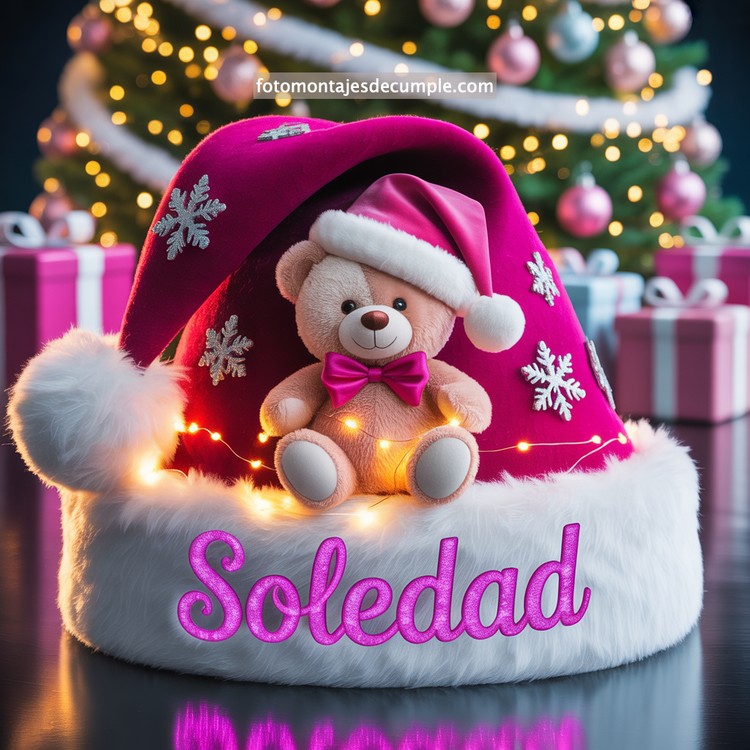 Nombres de mujer en gorro de Santa - Navidad 84 nombres personalizados en gorro santa claus