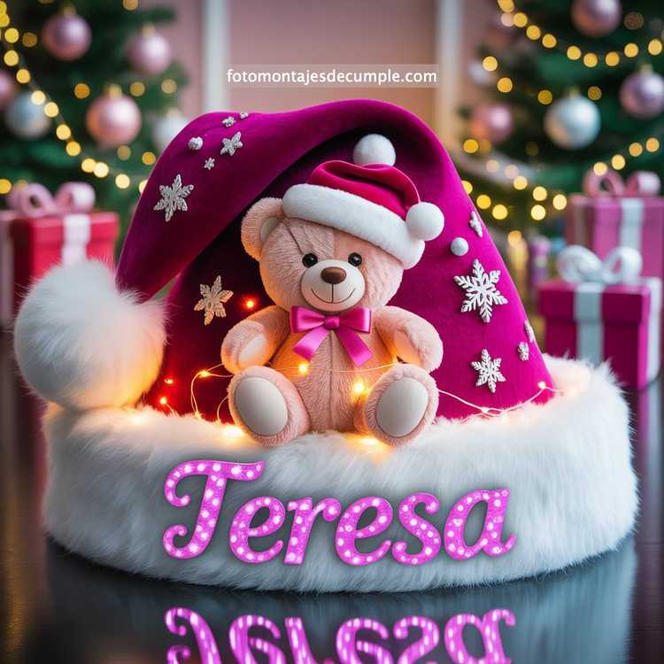 Nombres de mujer en gorro de Santa - Navidad 83 nombres personalizados en gorro santa claus