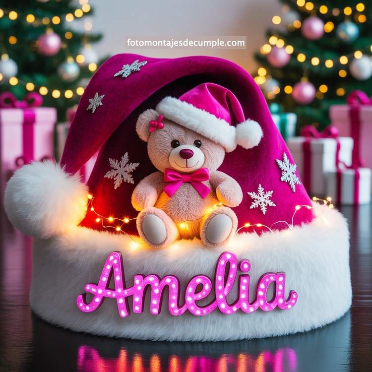 Nombres de mujer en gorro de Santa - Navidad 82 nombres personalizados en gorro santa claus