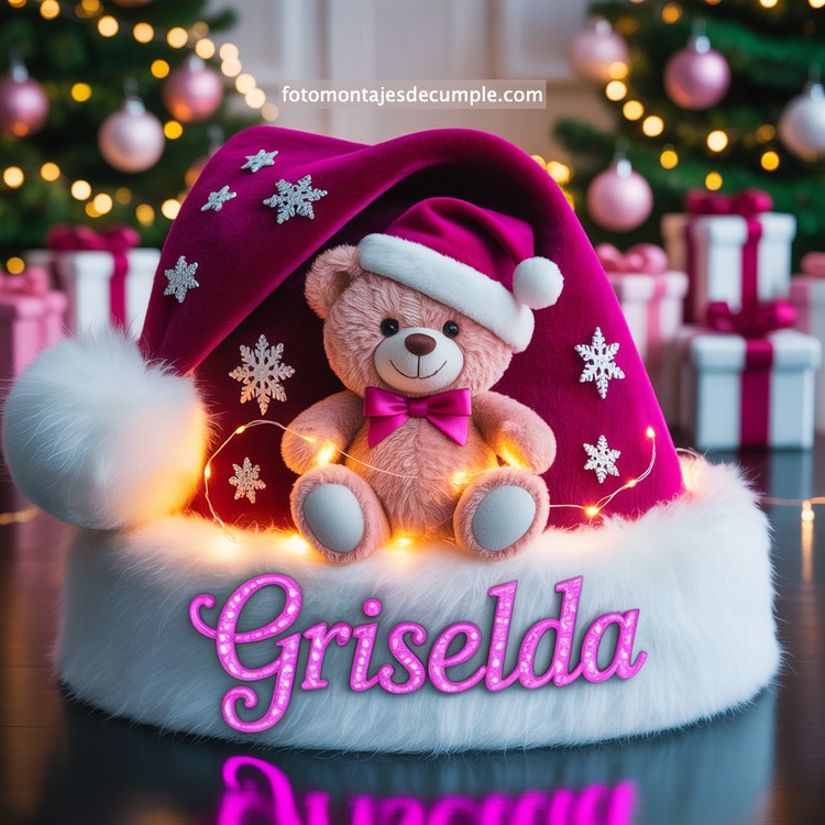 Nombres de mujer en gorro de Santa - Navidad 99 nombres personalizados en gorro santa claus