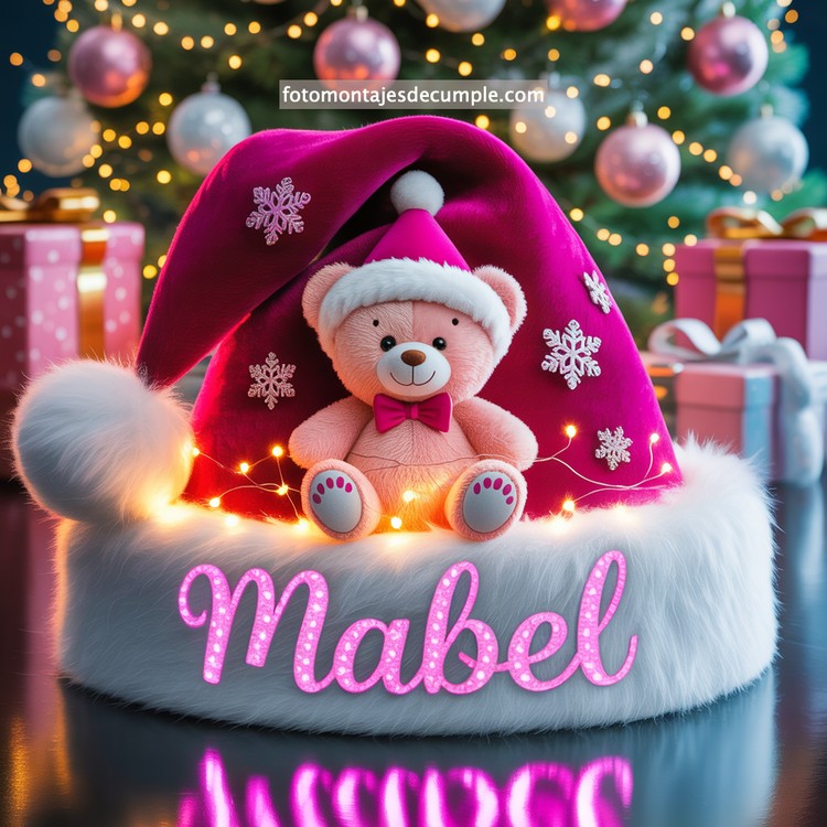 Nombres de mujer en gorro de Santa - Navidad 81 nombres personalizados en gorro santa claus