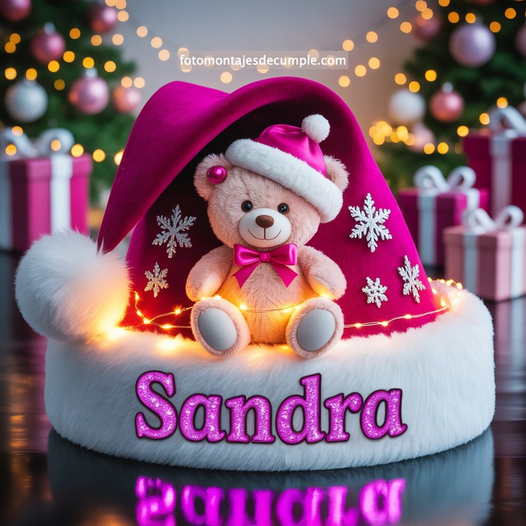 Nombres de mujer en gorro de Santa - Navidad 78 nombres personalizados en gorro santa claus