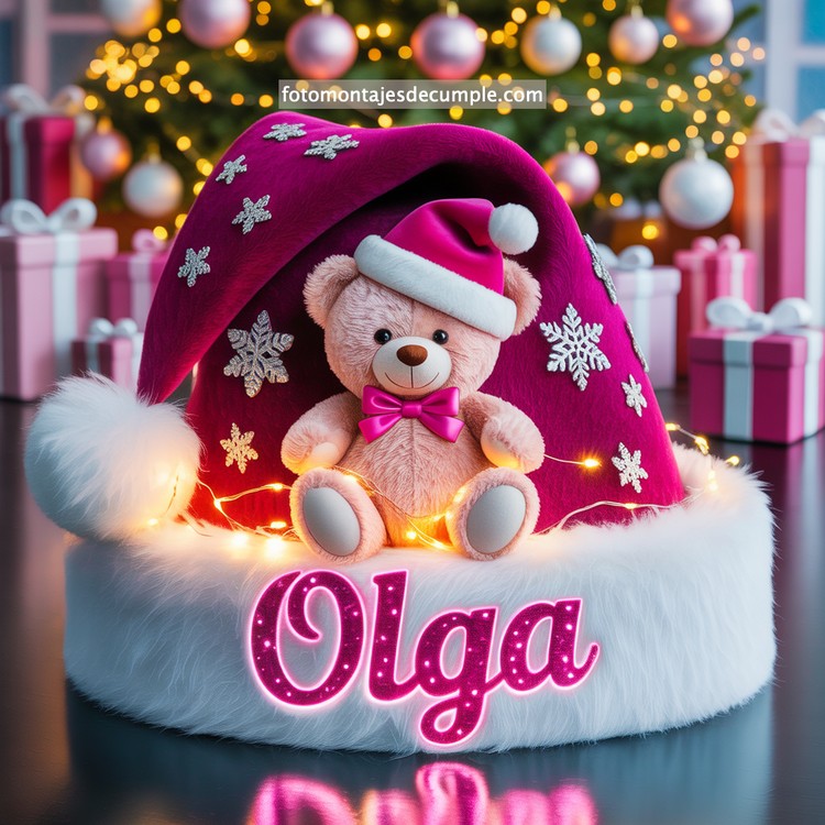 Nombres de mujer en gorro de Santa - Navidad 77 nombres personalizados en gorro santa claus