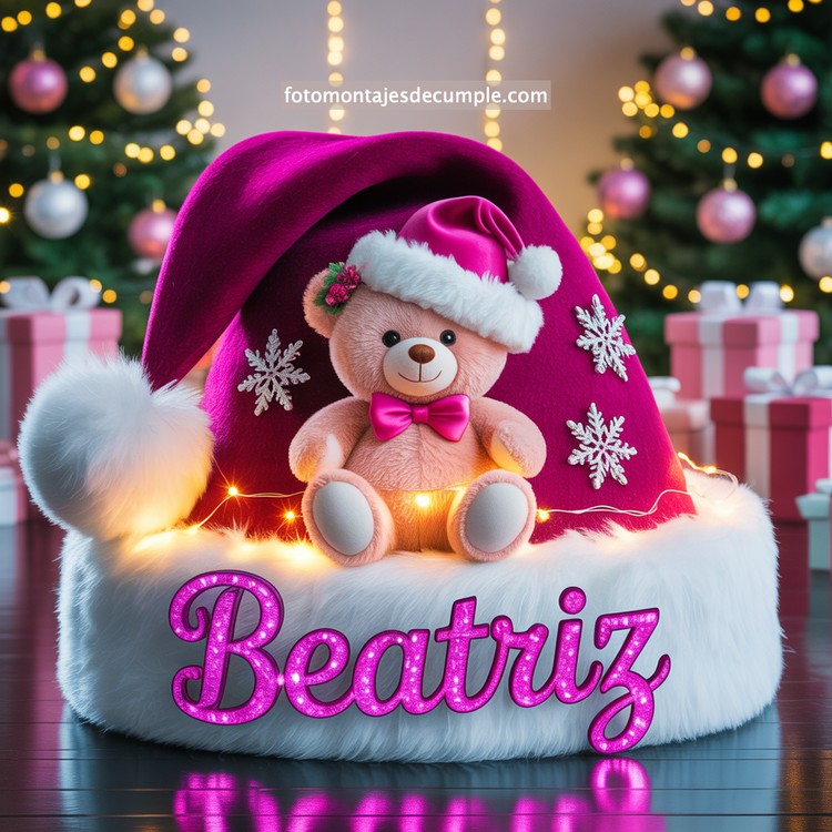 Nombres de mujer en gorro de Santa - Navidad 75 nombres personalizados en gorro santa claus