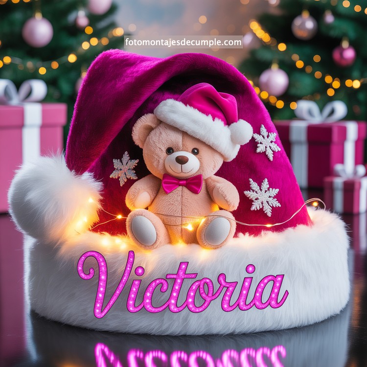 Nombres de mujer en gorro de Santa - Navidad 72 nombres personalizados en gorro santa claus