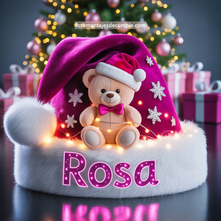 Nombres de mujer en gorro de Santa - Navidad 70 nombres personalizados en gorro santa claus