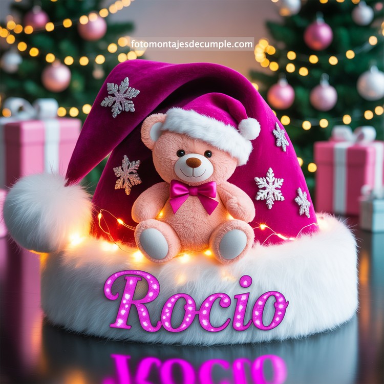 Nombres de mujer en gorro de Santa - Navidad 69 nombres personalizados en gorro santa claus