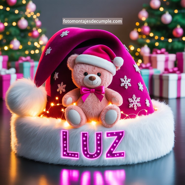 Nombres de mujer en gorro de Santa - Navidad 67 nombres personalizados en gorro santa claus