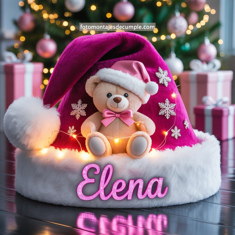 Nombres de mujer en gorro de Santa - Navidad 64 nombres personalizados en gorro santa claus