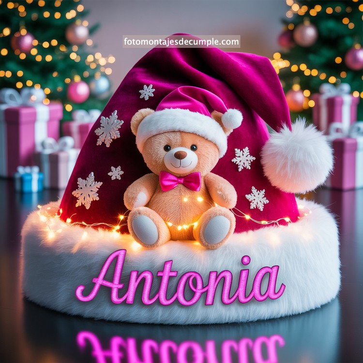 Nombres de mujer en gorro de Santa - Navidad 63 nombres personalizados en gorro santa claus