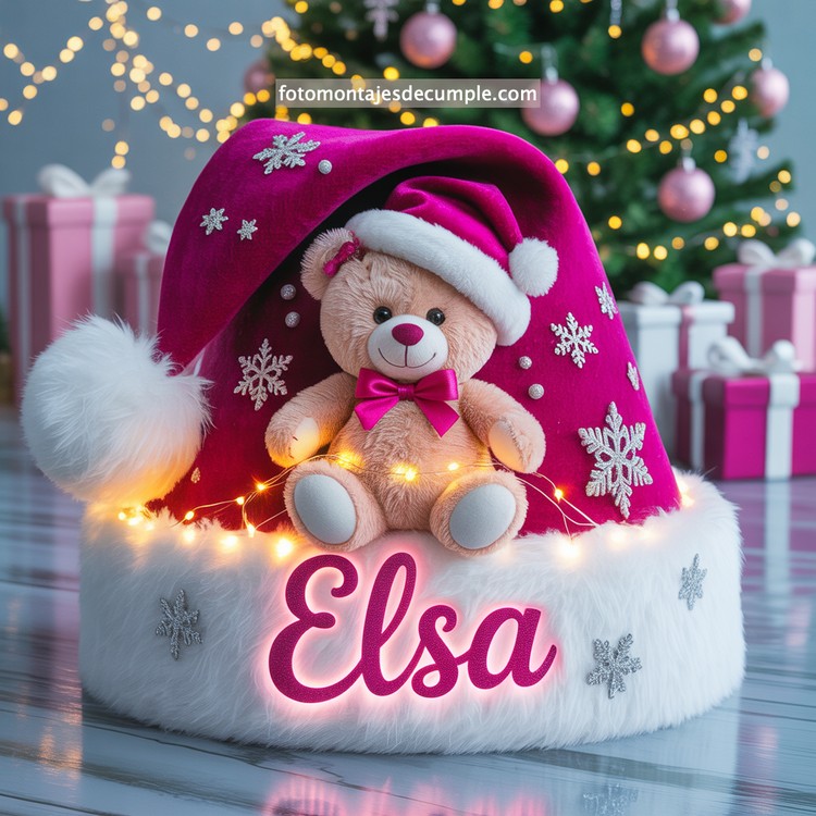 Nombres de mujer en gorro de Santa - Navidad 52 nombres personalizados en gorro santa claus