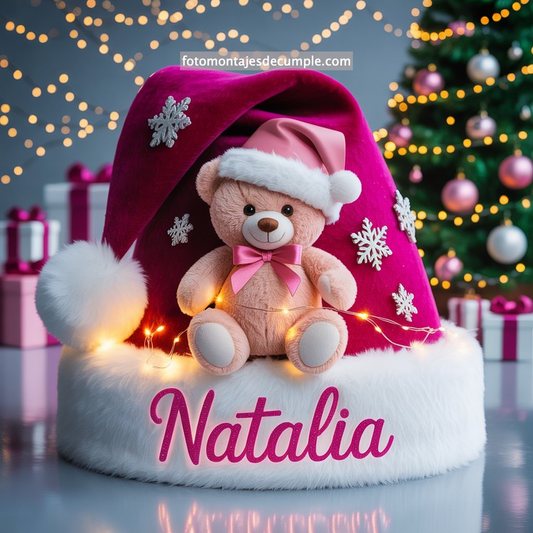 Nombres de mujer en gorro de Santa - Navidad 51 nombres personalizados en gorro santa claus