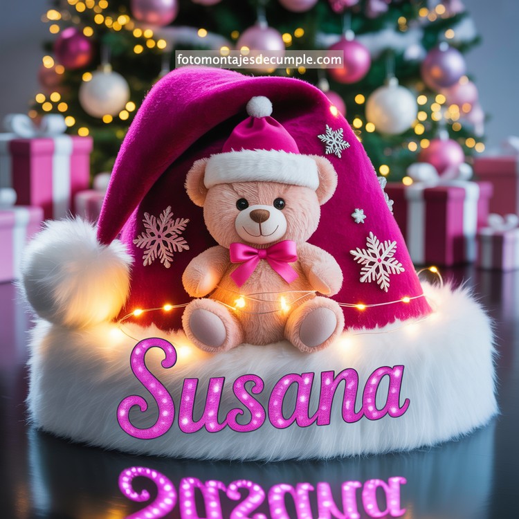 Nombres de mujer en gorro de Santa - Navidad 95 nombres personalizados en gorro santa claus