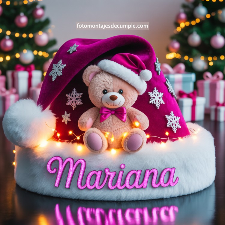 Nombres de mujer en gorro de Santa - Navidad 94 nombres personalizados en gorro santa claus