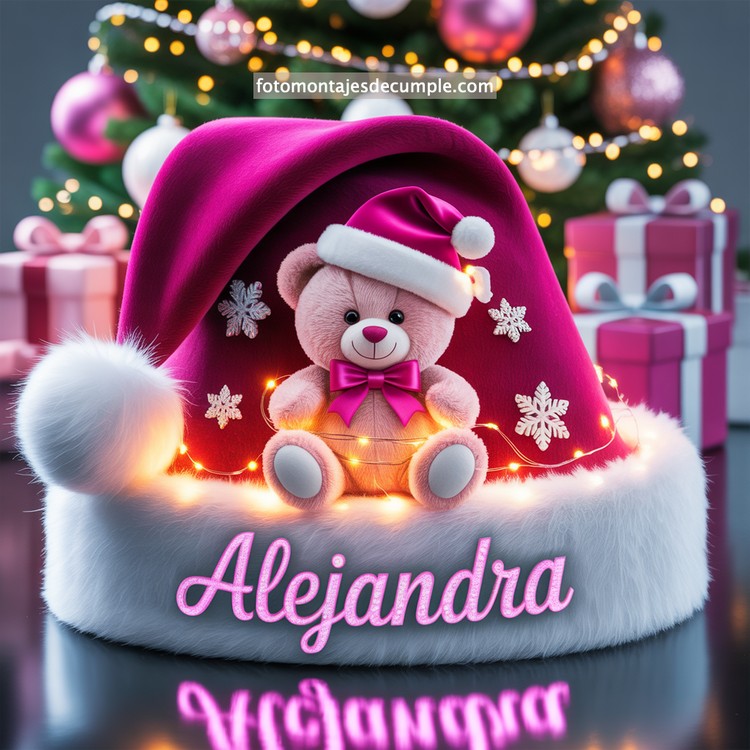 Nombres de mujer en gorro de Santa - Navidad 92 nombres personalizados en gorro santa claus